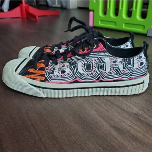 Burberry Kingly Colourful Low Top Sneakers Size 9 - Picture 6 of 16